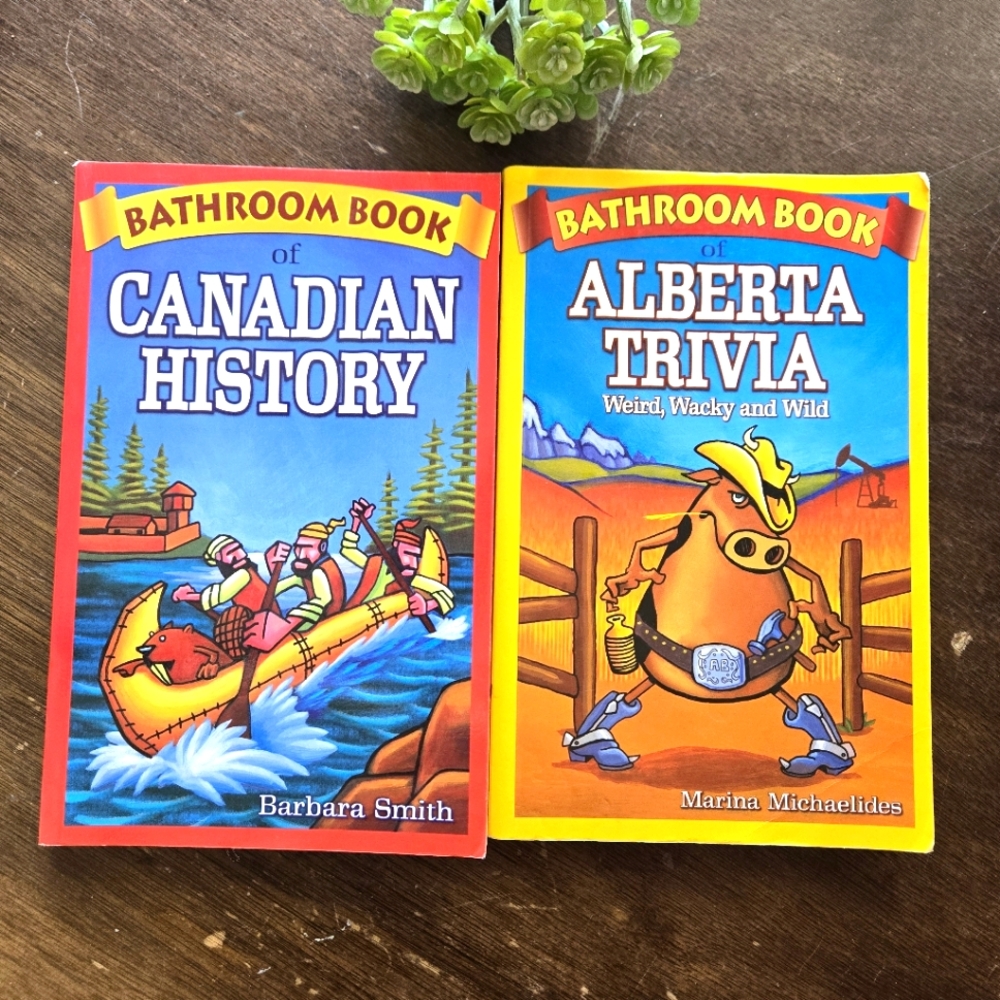 5 for $25 Bathroom Book Set - Canadian History & Alberta Trivia